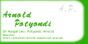 arnold potyondi business card